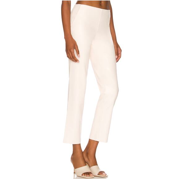 NBD White Faux Leather Pants MEDIUM Ankle Quiet Luxury Designer Revolve $228 NEW - Picture 2 of 9